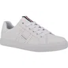 Tommy Hilfiger Lamiss Womens Faux Leather Lifestyle Casual And Fashion Sneakers In White