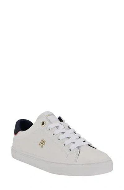 Tommy Hilfiger Lanzey Low Top Sneaker In White/navy/medium Red