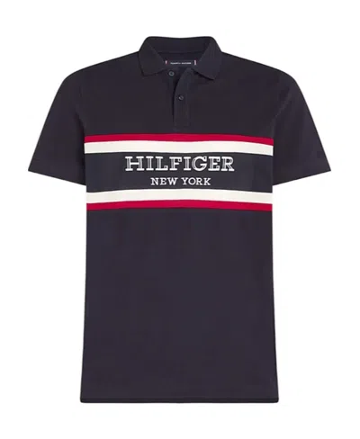 Tommy Hilfiger Lapel Short-sleeved Polo Shirt In Black