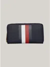 Tommy Hilfiger Large Stripe Wallet In Tommy Navy