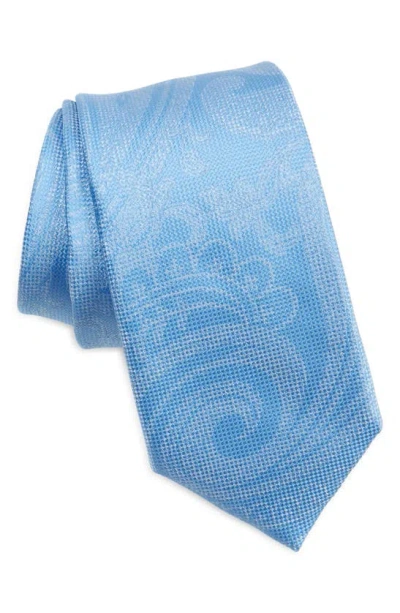 Tommy Hilfiger Large Tonal Paisley Tie In Blue