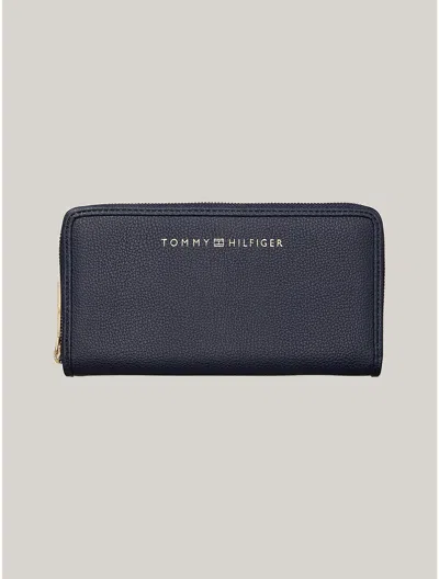 Tommy Hilfiger Large Zip Wallet In Sky Captain