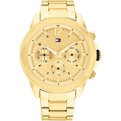 Tommy Hilfiger Men's Multifunction Gold-tone Stainless Steel Bracelet Watch 46mm