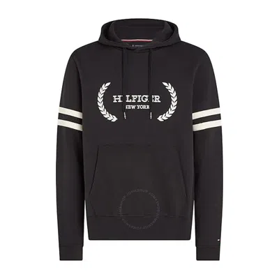 Tommy Hilfiger Laurel Monotype Hoodie In Black