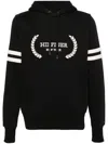 Tommy Hilfiger Embroidered Hilfiger Laurel Logo Hoodie In Black
