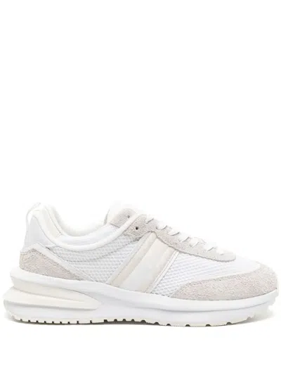 Tommy Hilfiger Layered-details Tonal Mesh Sneakers In White