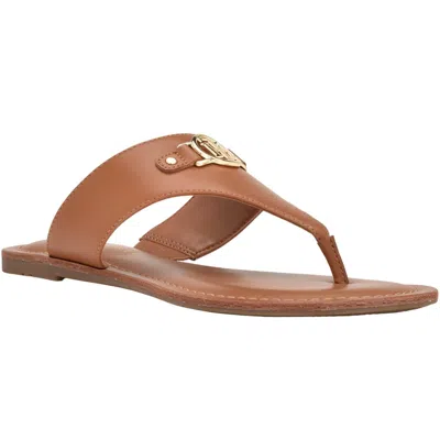 Tommy Hilfiger Lazire Womens Faux Leather Slip On Slide Sandals In Multi