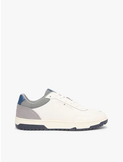 Tommy Hilfiger Leather & Suede Mix Low In White
