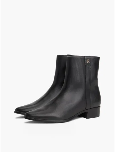 Tommy Hilfiger Leather Ankle Boot In Multi