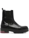 Tommy Hilfiger Leather Ankle Boots In Black