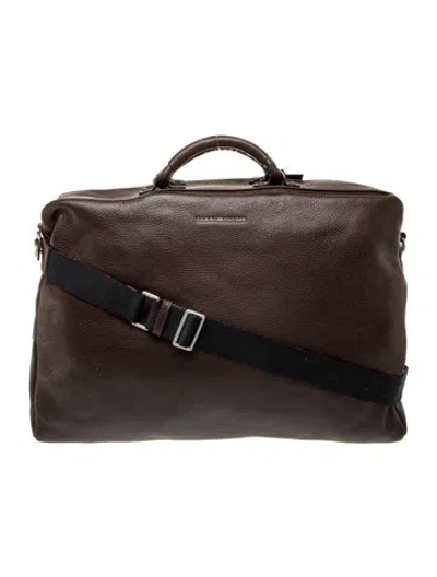 Pre-owned Tommy Hilfiger Leather Briefcase In Brown