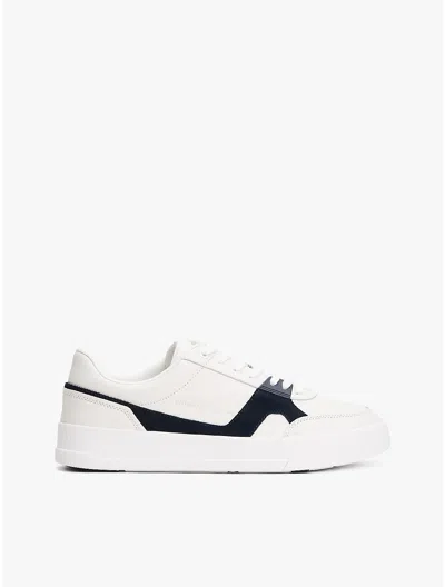 Tommy Hilfiger Leather Contrast Panel Court Sneaker
