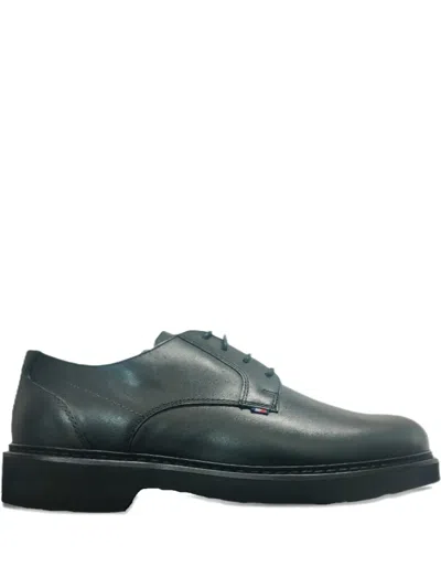 Tommy Hilfiger Leather Derby Shoes In Black