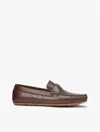 Tommy Hilfiger Leather Driving Loafer In Brown