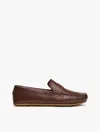 Tommy Hilfiger Leather Driving Loafer In Legacy Brown