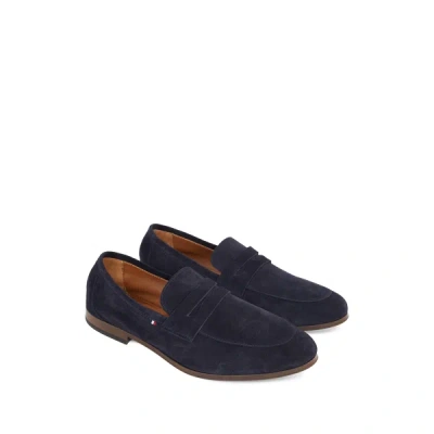 Tommy Hilfiger Leather Loafers In Blue