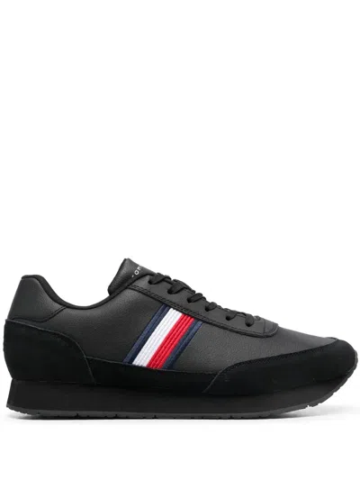 TOMMY HILFIGER LEATHER LOW-TOP SNEAKERS