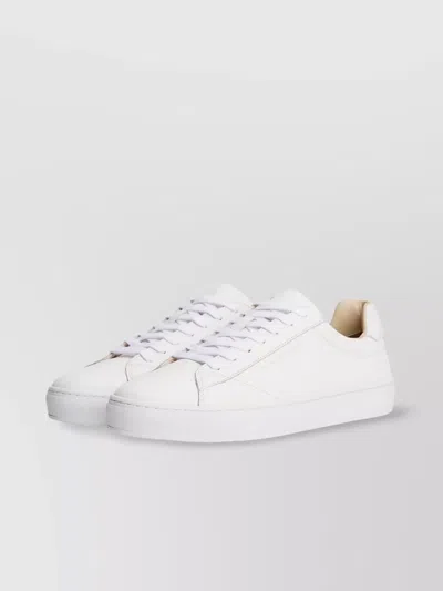 Tommy Hilfiger Leather Low-top Sneakers With Round Toe In White