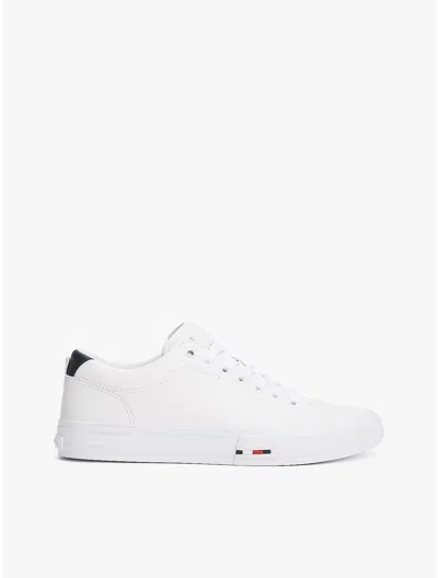 Tommy Hilfiger Leather Low In White / Navy