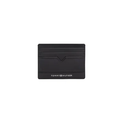 Tommy Hilfiger Leather Men's Cardholder In Black