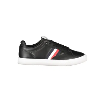 Tommy Hilfiger Leather Men Men's Sneaker In Black
