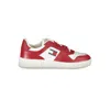 Tommy Hilfiger Pink Leather Men Sneaker In Red