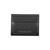 Tommy Hilfiger Chic Black Leather Card Holder With Contrast Detailing In Black