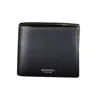 Tommy Hilfiger Elegant Blue Leather Bi-fold Wallet In Black