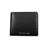 Tommy Hilfiger Elegant Leather Wallet With Multiple Compartments In Black