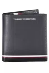 Tommy Hilfiger Blue Leather Dual-compartment Wallet In Black