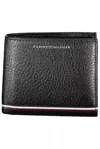 Tommy Hilfiger Elegant Black Leather Bifold Wallet In Black