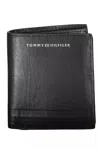 Tommy Hilfiger Sleek Black Leather Wallet With Coin Purse In Black