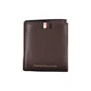 Tommy Hilfiger Elegant Brown Leather Bi-fold Wallet In Brown