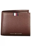 Tommy Hilfiger Elegant Leather Wallet With Contrasting Detail In Brown