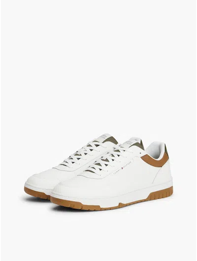 Tommy Hilfiger Leather Mix Court Sneaker In Multi