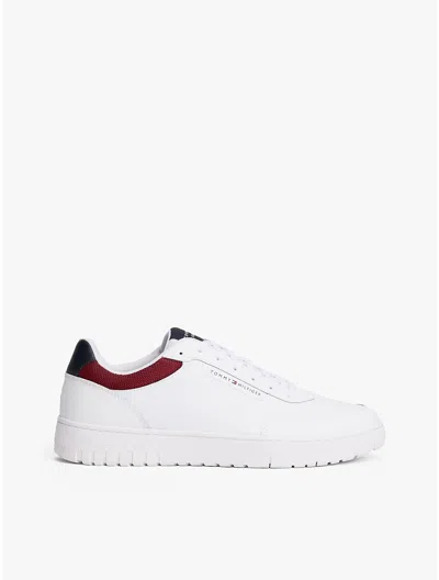 Tommy Hilfiger Leather Mix Low In White