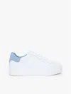 Tommy Hilfiger Leather Mix Platform Sneaker In White