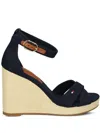 Tommy Hilfiger Leather Sandals In Blue