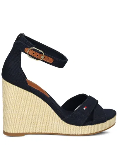 Tommy Hilfiger Leather Sandals In Blue
