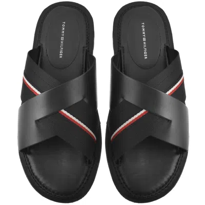 Tommy Hilfiger Leather Sandals Black