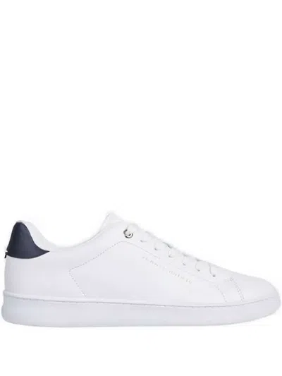 Tommy Hilfiger Leather Sneakers In 白色