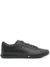 Tommy Hilfiger Leather Sneakers In Black