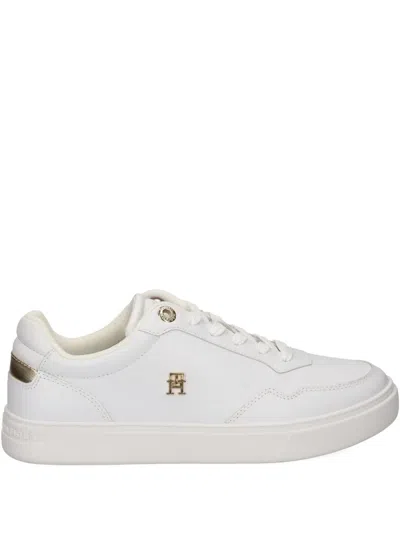 Tommy Hilfiger Leather Sneakers In White