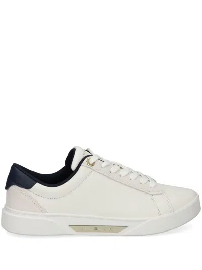 Tommy Hilfiger Leather Sneakers In White