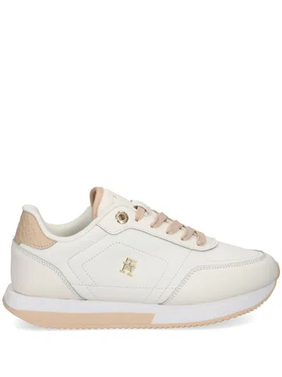 Tommy Hilfiger Leather Sneakers In White