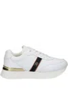 Tommy Hilfiger Leather Striped Low-top Sneakers In White