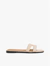 Tommy Hilfiger Leather Th Monogram Sandal In Misty Blush