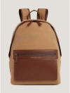 TOMMY HILFIGER LEATHER TRIM DOME BACKPACK