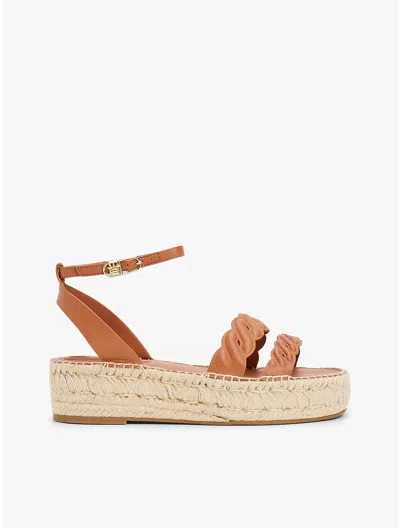 Tommy Hilfiger Leather Twist In Cinnamon Bark