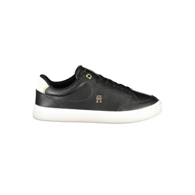 Tommy Hilfiger Leather Women Women's Sneaker In Black